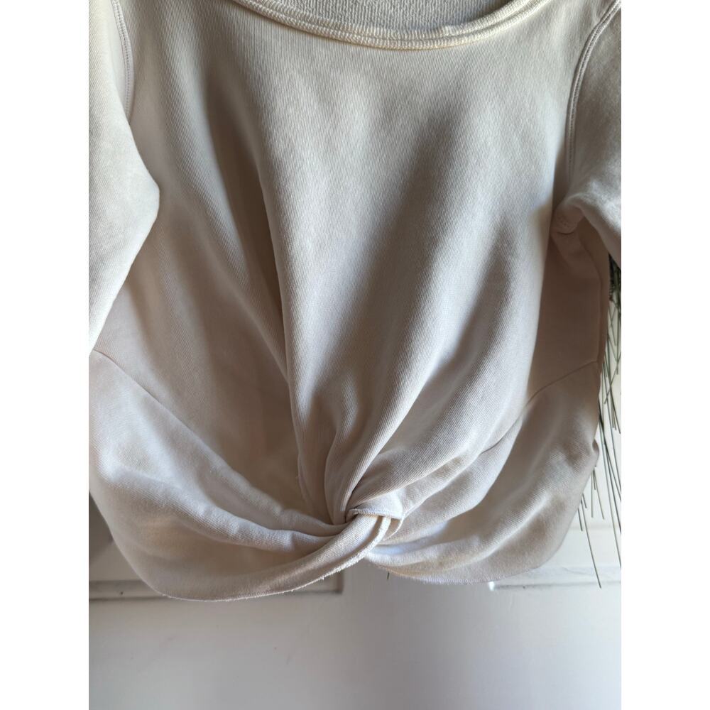 RACHEL COMEY Medium Argent Knotted Cropped long sleeve Cream/Oatmeal Sweatshirt - Picture 8 of 16